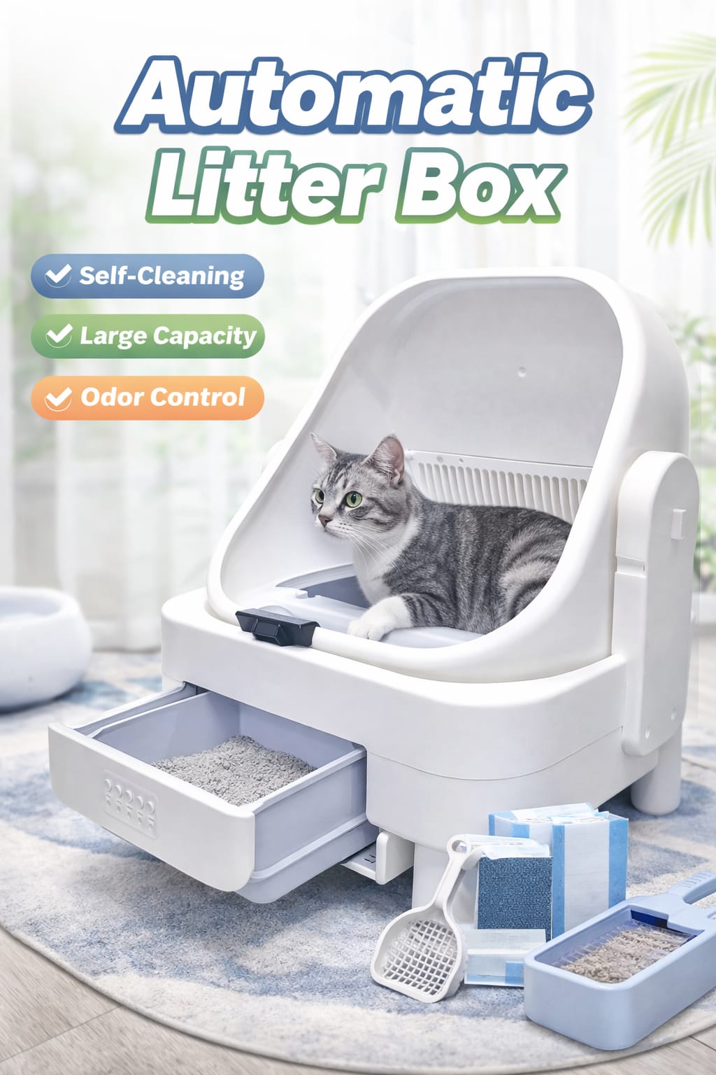 self cleaning cat litter box